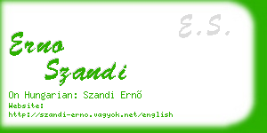 erno szandi business card
