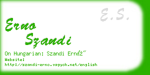 erno szandi business card